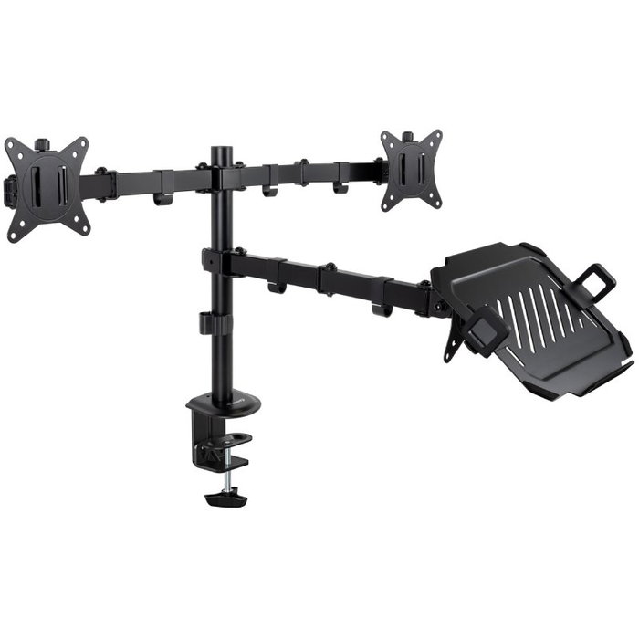 Tooq Soporte de Mesa para 2 Monitores (17''-32'') y 1 Portátil, Negro Tooq Soporte de Mesa para 2 Monitores (17''-32'') y 1 Portátil, Negro